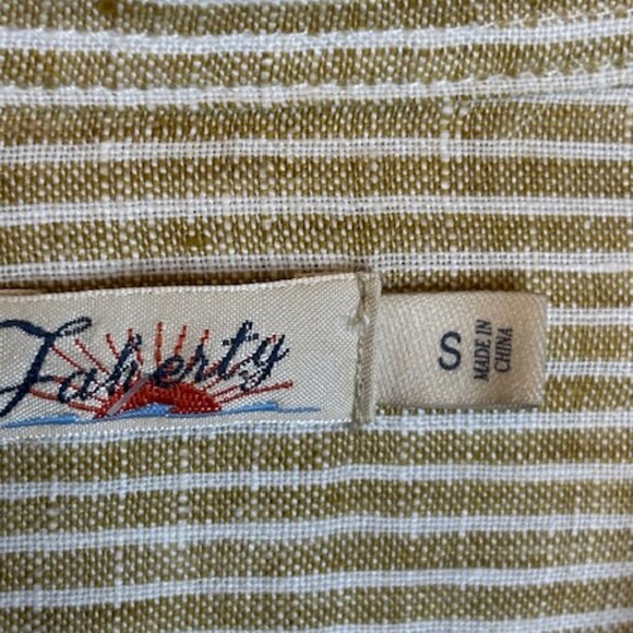 Faherty‎ Dress Women's Size Small Linen Laguna Maxi Stripes Tax White - Picture 4 of 5